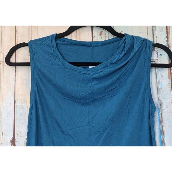 Lamade Womens Size Large Blue Sleeveless Round Neck Tank Top Stretch Modal - Picture 4 of 6